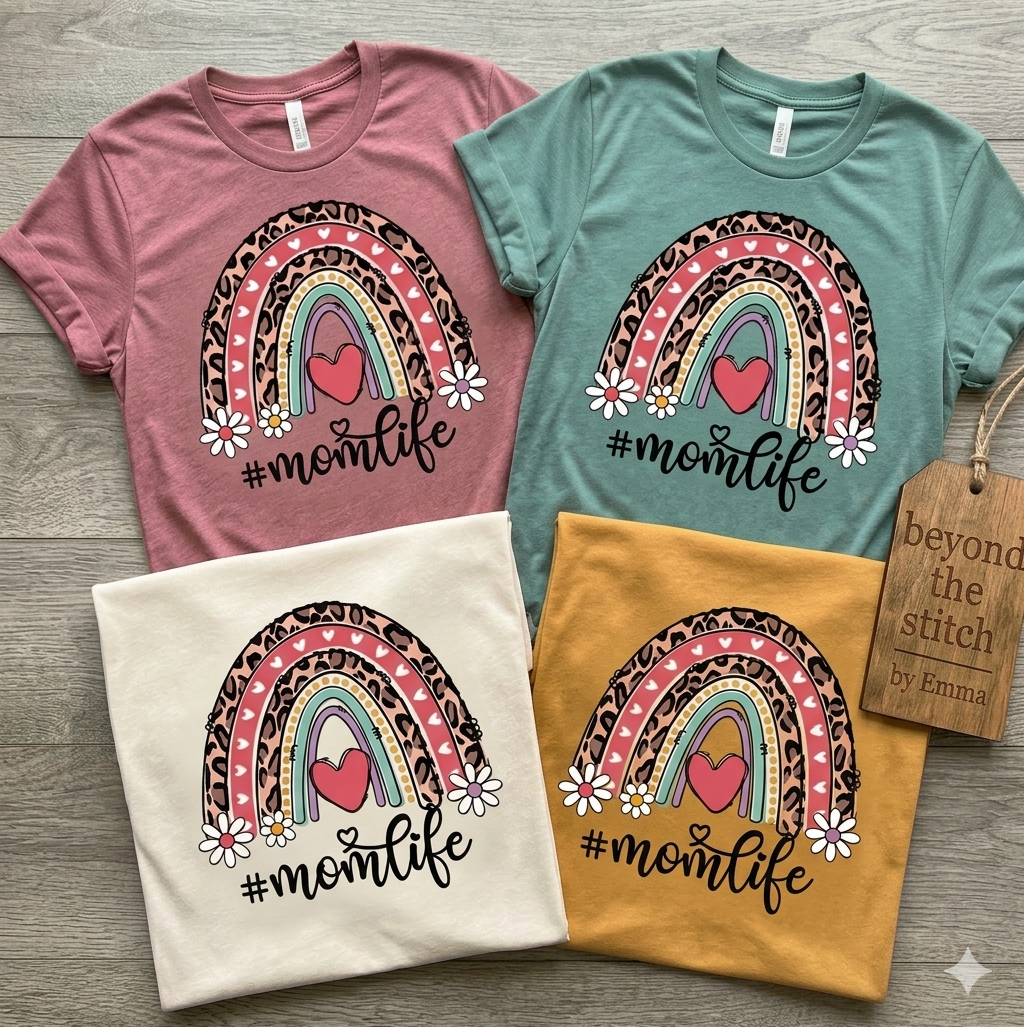 Retro Leopard Floral MAMA Graphic Tee | Beyond the Stitch by Emma