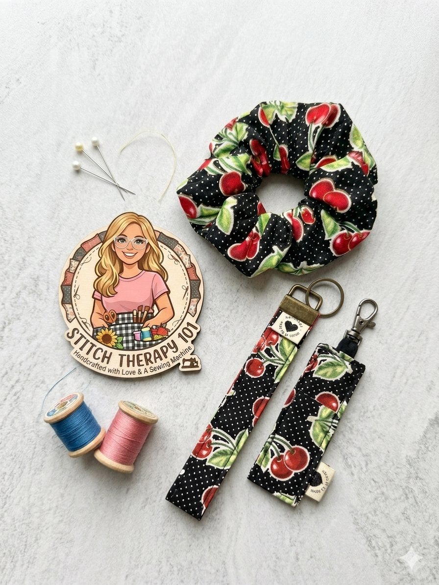 The Cherry-On-Top Bundle 🍒 | Scrunchie, Wristlet & Lip Holder