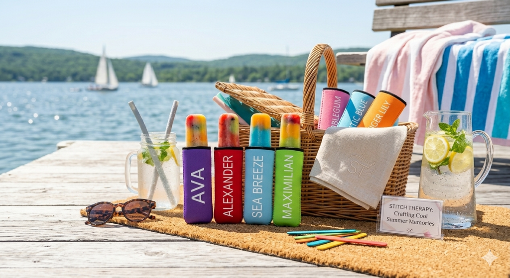 Personalized Neoprene Popsicle Holder - Custom Name Ice Pop Sleeve